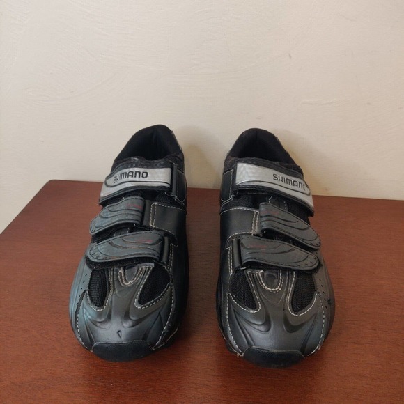 Shimano Mens Cycling Clip-in Shoes Black Size 42 (US 8.3) Hook & Loop Closure - Picture 2 of 8